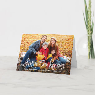 Moderne Kalligrafie Erntedank Familienfalte Foto F Feiertagskarte
