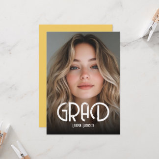 Moderne Kalligrafie-Foto-Abschluss-Einladung Einladung