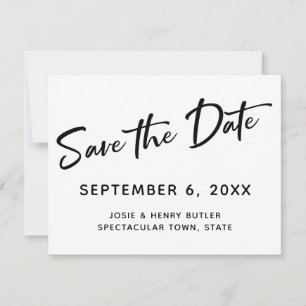 Moderne Kalligrafie Gold gestreift Save The Date