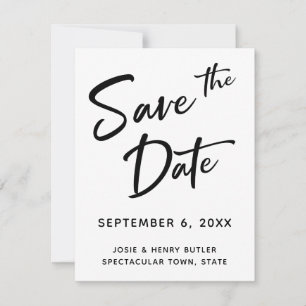Moderne Kalligrafie Gold Strip Back Save The Date