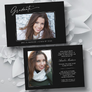 Moderne Kalligrafie-Grafik-Script-Abschluss 2 Foto Ankündigung