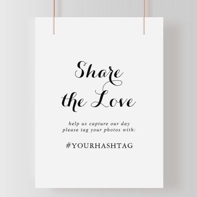 Moderne Kalligrafie: Hashtag-Zeichen der Liebe Poster (Von Creator hochgeladen)