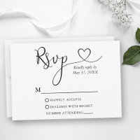 Moderne Kalligrafie Herz Hochzeit