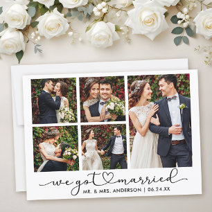 Moderne Kalligrafie Herzschrift 5 Fotos Hochzeit Ankündigung