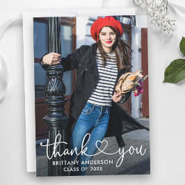 Moderne Kalligrafie Herzstück Foto Abschluss Dankeskarte