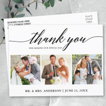 Moderne Kalligrafie Hochzeit 3 Foto Danke