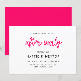 Moderne Kalligrafie-Hochzeit After Party Einladung