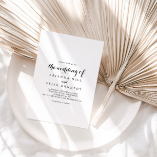 Moderne Kalligrafie - Hochzeit von Einladung