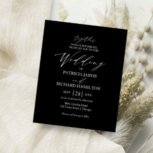 Moderne Kalligrafie-Hochzeitskarten zum günstigen  Flyer