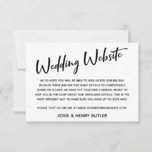 Moderne Kalligrafie-Hochzeitswebsite, Goldene Stre RSVP Karte
