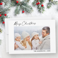 Moderne Kalligrafie-Ink-Script-Foto Weihnachten