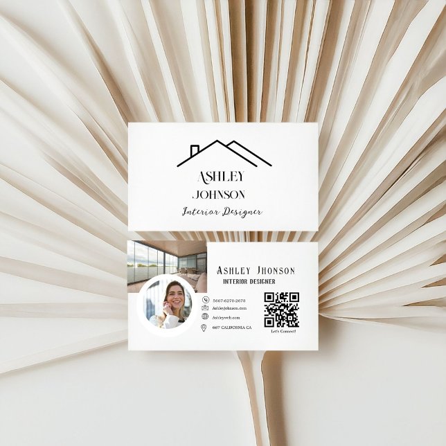 Moderne Kalligrafie Innendesigner Visitenkarte (Von Creator hochgeladen)
