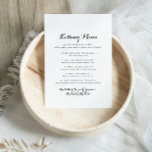 Moderne Kalligrafie-Karte für das Kissing-Menü<br><div class="desc">Diese moderne kalligraphische Hochzeitskissingkarte eignet sich perfekt für einen rustikalen Hochzeitsempfang. Das einfache und elegante Design zeichnet sich durch klassische und extravagante Schriftzeichen in Schwarz und Weiß aus.</div>
