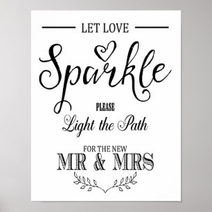 Moderne Kalligrafie Lasst Liebe funkeln Druck Poster