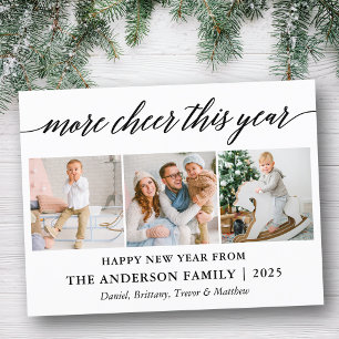 Moderne Kalligrafie Mehr Freude Dieses Jahr 3 Foto Postkarte