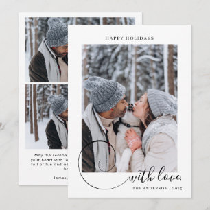 Moderne Kalligrafie mit 3 Fotos Weihnachten