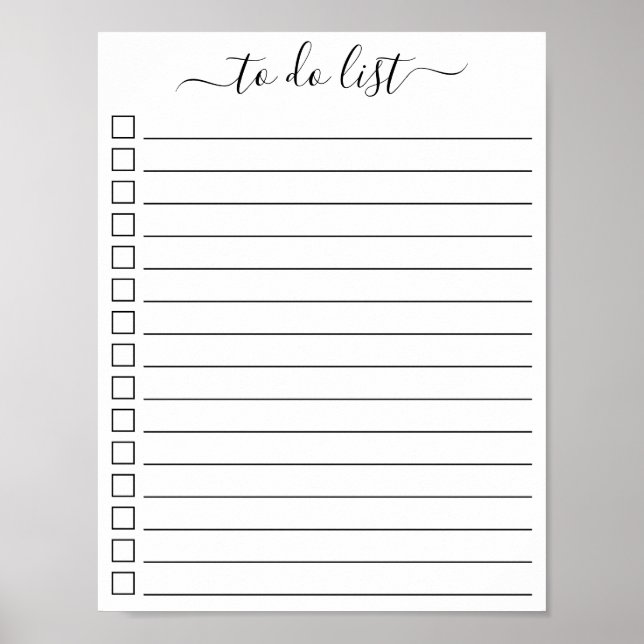 Moderne Kalligrafie mit Karo-Boxen Poster (Vorne)