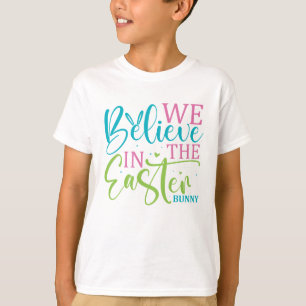 Moderne Kalligrafie Osterhase T-Shirt
