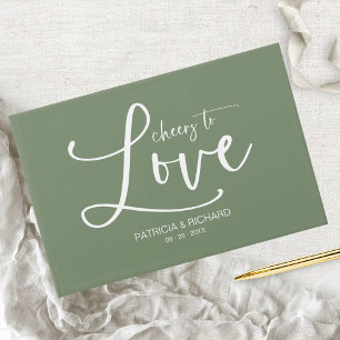 Moderne Kalligrafie Prost auf die Liebe Hochzeit Gästebuch
