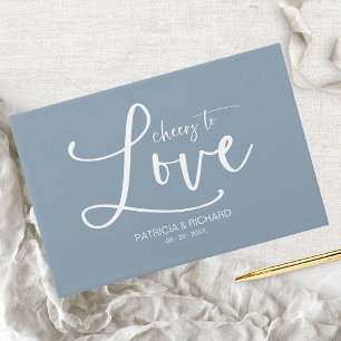 Moderne Kalligrafie Prost auf die Liebe Hochzeit Gästebuch