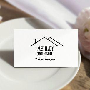 Moderne Kalligrafie Räume Designer Innendekoration Visitenkarte
