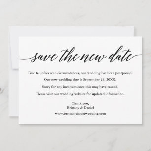 Moderne Kalligrafie Rette die neue Datumskarte Save The Date