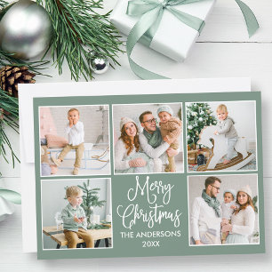 Moderne Kalligrafie Sage Green 5 Foto Weihnachten