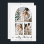 Moderne Kalligrafie Script 3 Foto Arch Weihnachten<br><div class="desc">Modern Trendy Calligraphy Script Frohe Weihnachten 3 Foto Arch Holiday Card</div>