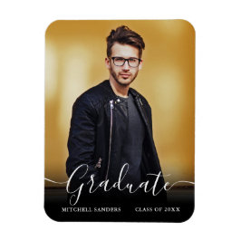 Moderne Kalligrafie Script Grad Foto Ankündigung Magnet