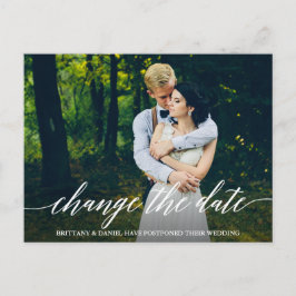 Moderne Kalligrafie-Skripte ändern das Date-Foto Postkarte