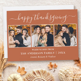 Moderne Kalligrafie Terracotta 3 Foto Erntedank Feiertagskarte