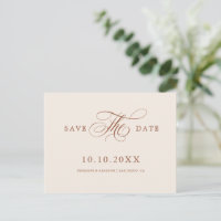 Moderne Kalligrafie Terracotta Boho Save the Date