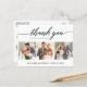Moderne Kalligrafie Wedding 3 Foto Vielen Dank Postkarte (Vorderseite/Rückseite Beispiel)