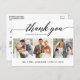 Moderne Kalligrafie Wedding 3 Foto Vielen Dank Postkarte (Vorne/Hinten)