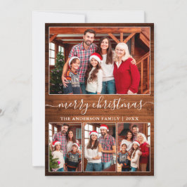 Moderne Kalligraphie 4 Foto Holz Frohe Weihnachten