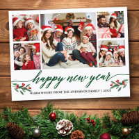 Moderne Kalligraphie 5 Foto Glück Neues Jahr Grün