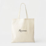 Moderne Kalligraphie Bridesmaid Tote Bag Tragetasche<br><div class="desc">Diese moderne kalligraphische Totentasche ist das perfekte Hochzeitsgeschenk,  um Ihre Brautmädchen und Trauzeugin für eine rustikale Hochzeit zu präsentieren. Das einfache und elegante Design zeichnet sich durch klassische und extravagante Schriftzeichen in Schwarz und Weiß aus.</div>