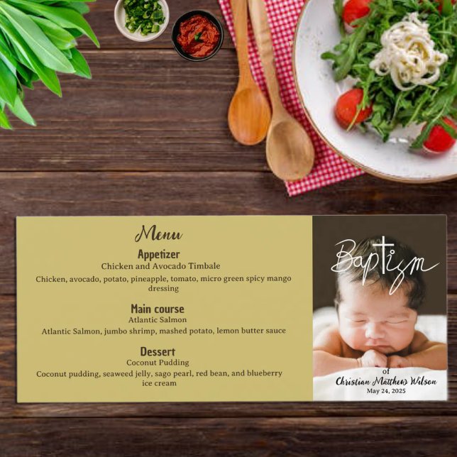 Moderne Kalligraphie des Fotos Kreuz Religiöse Tau Menükarte (Von Creator hochgeladen)