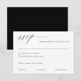 Moderne Kalligraphie Elegante Hochzeit Romantisch RSVP Karte