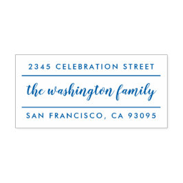 Moderne Kalligraphie Familienname Rücksendeadresse Permastempel