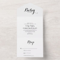 Moderne Kalligraphie Formal Baby Dusche