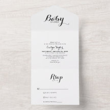 Moderne Kalligraphie Formal Baby Dusche