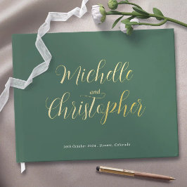 Moderne Kalligraphie für die Hochzeit von Braut un Gästebuch