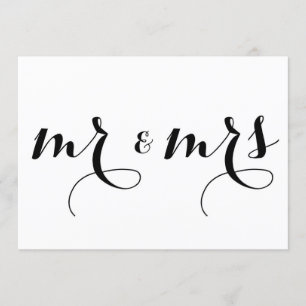 Moderne Kalligraphie   Herr & Mrs. Wedding Sign Ca Einladung