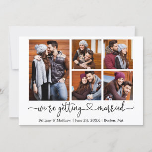 Moderne Kalligraphie Herz 5 Fotos Verheiratung Save The Date