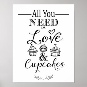 Moderne Kalligraphie Hochzeitskasse - Cake-Schild Poster