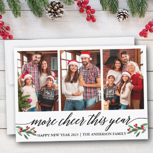 Moderne Kalligraphie in diesem Jahr 3 Foto billige Feiertagskarte