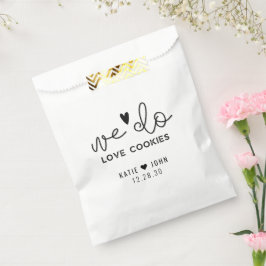 Moderne Kalligraphie machen wir Liebe-Cookies Hoch Geschenktütchen