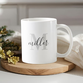 Moderne Kalligraphie Monogram Kaffeetasse