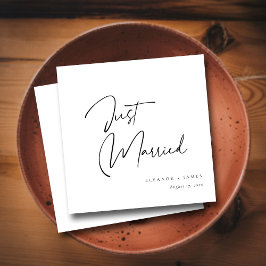 Moderne Kalligraphie nur verheiratet: Personalisie Serviette